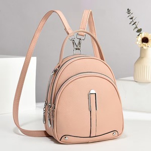 New Vintage Summer Soft Polyester Lady <b>Backpack</b> with Strap for Women and Teenage Girls <b>Black</b> Travel <b>School</b> Bag Zipper Closure - Product Image 2