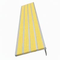 Profilés d'escalier antidérapants en alliage d'aluminium, dalles extrudées, bandes abrasives en carbure de silicium, insert antidérapant pour nez de marche métallique