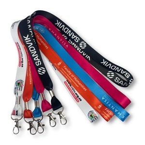 Free Sample No Minimum Order Printed Thermal Transfer Neck Lanyards Logo <b>Custom</b> <b>Keychain</b> Hook Id Card Holder Polyester - Product Image 2