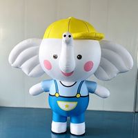 Costume gonflable d'éléphant de 2,5 m, directement de l'usine Longgang, mascotte interactive de dessin animé, résistant à l'eau, durable, pour la publicité