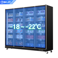 Congélateur vertical de présentation Bojin pour supermarché, congélateur commercial personnalisé pour la mise en valeur des aliments surgelés