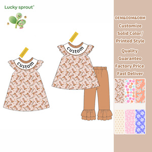 Nuovi Arrivi: Completi a Due Pezzi per Bambini e Neonati, Top con Spalle Scoperte e Pantaloncini, Outfit con Volant per Bambine - Product Image 1