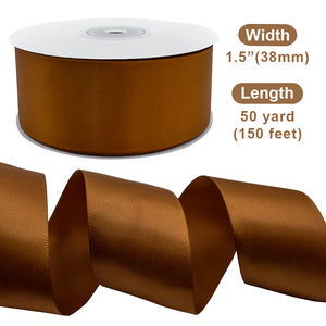 Gordon <strong>Ribbons</strong> Luxury Warm Brown Colors 1.5 Inch 50Yards Roll Satin <strong>Ribbon</strong> Single Sided Double Sided for Floral Gift Packaging - Product Image 4