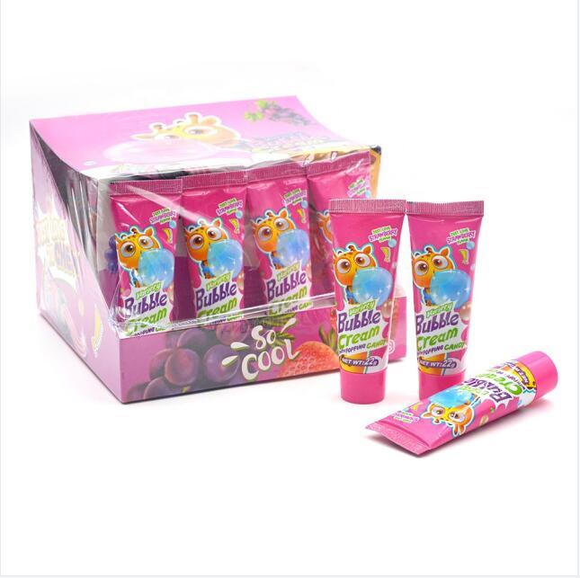 hot sale toothpaste shape liquid tube bubble gum