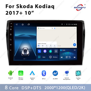 BAIDAYU 10\" Autoradio Multimediale con Schermo Touch, GPS, USB, CarPlay, Android Auto, IPS, 4G, Garanzia di 1 Anno per <span class=keywords><strong>Skoda</strong></span> <span class=keywords><strong>Kodiaq</strong></span> <span class=keywords><strong>2017</strong></span>+ - Product Image 2