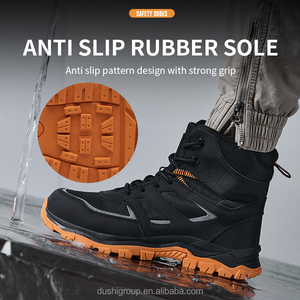 Nuevas Botas de Seguridad Negras de Moda, Antideslizantes y Resistentes al Desgaste, con Suela de Goma de Alta Calidad - Product Image 3