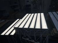 Barre lumineuse LED encastrée large W100xH32mm, profil en aluminium, longueur et puissance personnalisables, couleur de la lumière réglable