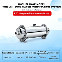 Purificateur d'eau domestique à membrane d'ultrafiltration en alliage de PVC à haut débit 1000 L/H avec raccord pour la cuisine et l'eau potable de villa
