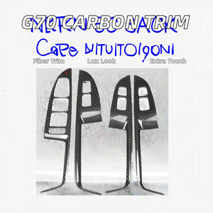 제네시스 G70 IK 2017-2025용 조곤 럭셔리 카본 파이버 도어 윈도우 스위치 패널 커버 리프트 버튼 트림 인테리어 키트 4개 - Product Image 2