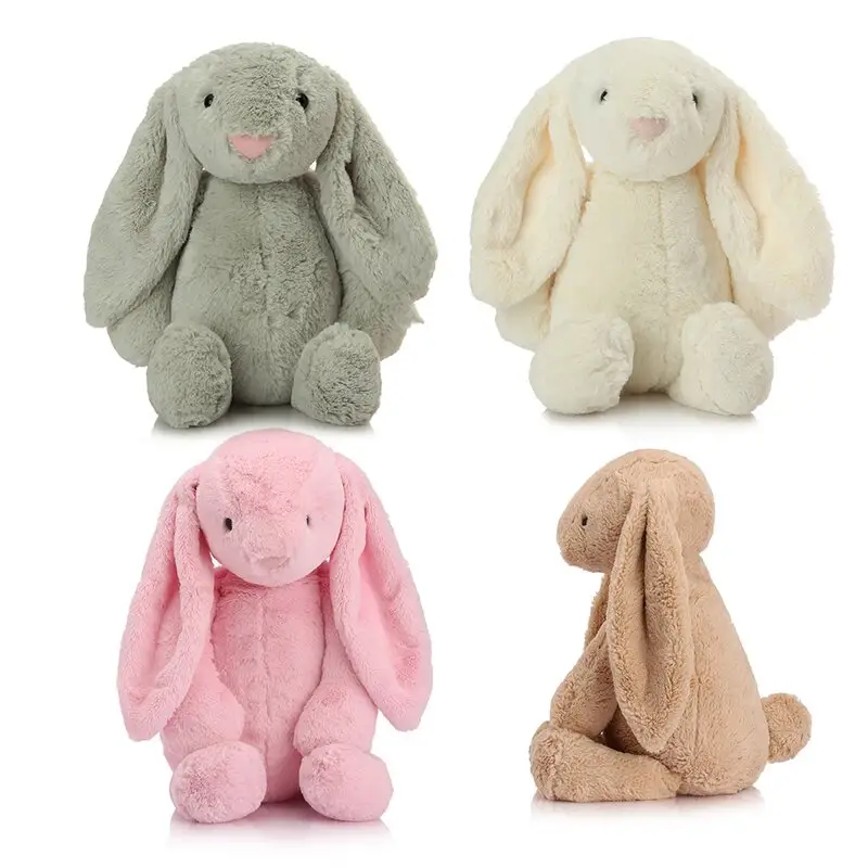 Hot Sale Easter Rabbit Plush Bunny Long Ear Color Stuffed Soft Bunny Animal Plush Bunny Toy