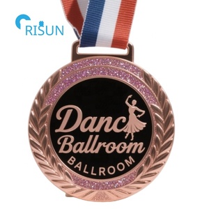 Ballerine personnalisée en usine <span class=keywords><strong>duo</strong></span> danse salle <span class=keywords><strong>de</strong></span> bal salle <span class=keywords><strong>de</strong></span> bal médaille ruban médaillon personnalisé danse salle <span class=keywords><strong>de</strong></span> bal médailles - Product Image 4
