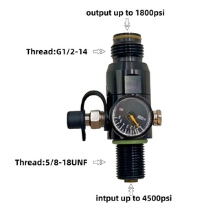 Regulador de CO2 ZimaKyfa para Tanque, 4500psi/1800psi, Aleación de Aluminio, Negro, Rosca de Entrada 5/8-18UNF - Product Image 6
