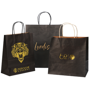 Kraft paper shopping bag luxury paper gift bag with Handles