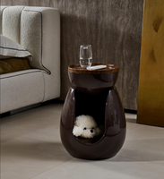 Nouvelle Tendance : Table d'Appoint Moderne en FRP avec Peinture Haute Brillance et Plateau en MDF pour Animaux de Compagnie