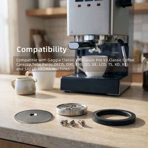 Kit de Ajuste para Cafetera, Filtro de Ducha de Precisión GA200NT, Junta de Silicona, Soporte de Acero Inoxidable, Compatible con <span class=keywords><strong>Gaggia</strong></span> <span class=keywords><strong>Classic</strong></span> - Product Image 3