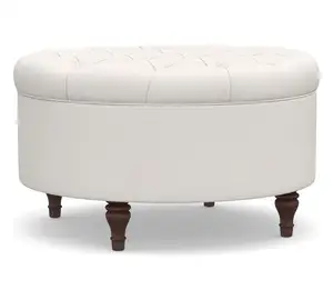 Modern oturma odası mobilya renkli püsküllü kauçuk ahşap bacak yuvarlak depolama osmanlı Footrest