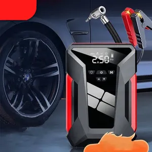 Portable 20000 Mah Super Capacitor Jumper Battery Pack Car Booster Lithium Power Bank Jump Starter With Air Compressor