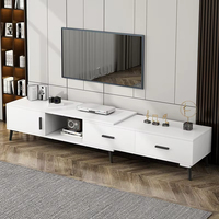Meuble TV moderne extensible en bois, designs de meubles TV, ensemble table basse et meuble TV