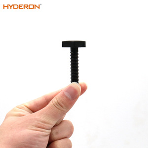 Vis à tête hexagonale noire Hyderon pour pieds de meubles en bois, pieds réglables moulés par injection - Product Image 5