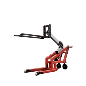 Small Type Portable Hydraulic Electric forklift Self-propelled Telescopic Boom Lifter Pallet Stacker for warehouse