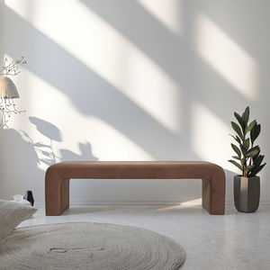 Moderne Umweltfreundliche Getuftete Schuhbank Weicher Stoff-Ottoman-Hocker für Schlafzimmer Wohnzimmer oder Hotels - Product Image 1