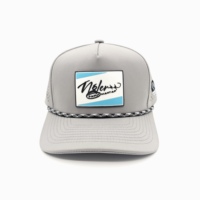 Gorra de golf deportiva Oxford Dobby de 5 paneles al por mayor, estilo vintage con cuerda, MOQ bajo, OEM, visera plana retro, equipo deportivo de alto rendimiento