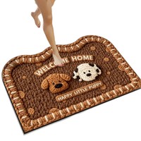 Tapis de sol antidérapant en caoutchouc fabriqué à la machine, en forme de dessin animé, absorbant, écologique, pour salle de bain, four