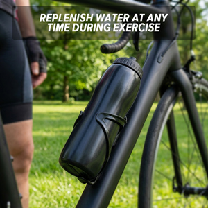Bouteille d'eau <span class=keywords><strong>de</strong></span> <span class=keywords><strong>sport</strong></span> en plastique professionnelle <span class=keywords><strong>de</strong></span> 1000 ml à grande capacité, facile à saisir et compressible, pour le cyclisme, l'entraînement et le fitness - Product Image 4