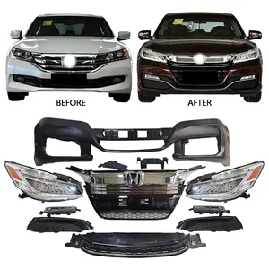 Phụ tùng ô tô body Kit front bumper Full Led Đèn Pha cho Honda Accord 9th CR 2013 2017 thể thao lưới tản nhiệt phụ kiện OE tương thích