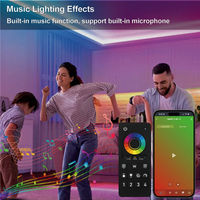 Controlador de Tira LED Inteligente 5 en 1 Tuya Smart Mesh 2.4G WiFi Zigbee, Sincronización de Música Remota, Altavoz Inteligente, DC5-24V 6A/CH, Compatible con Alexa y Google Home