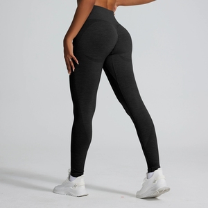 <span class=keywords><strong>Leggings</strong></span> Deportivos de Cintura Alta con Efecto Contorno 2.0, Color Rojo Manzana, Sin Costuras y Acanalados - Product Image 4