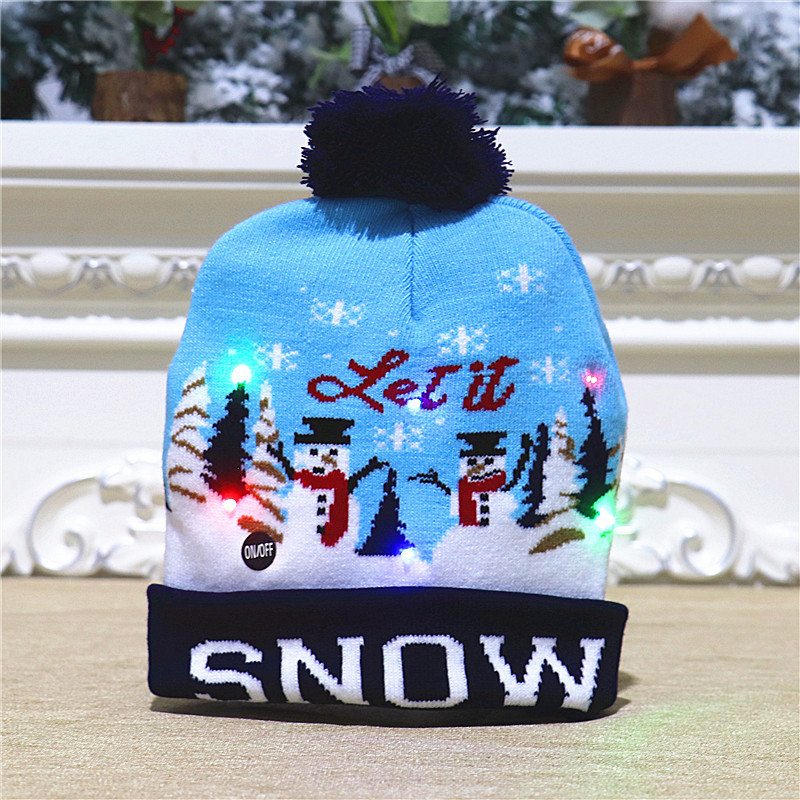 Bonnet tricoté [bonhomme de neige noir]]