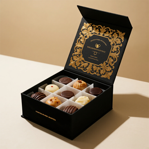 Tùy Chỉnh In Ấn Sô Cô La Sang Trọng Cứng Nhắc Tông Rỗng Macaron Bao Bì Hộp Quà Tặng Trang Trí Đám Cưới Giấy Kẹo Hộp Quà Tặng - Product Image 5