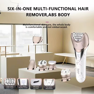 KEMEI Km7115 6 en 1, Aparato Personal Multifuncional para Mujer, Depilación, <span class=keywords><strong>Limpieza</strong></span> Facial, Masaje, Exfoliación - Product Image 3