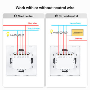 สวิตช์ไฟติดผนังแบบสัมผัส Tuya Smart 4 ช่อง รองรับ WiFi 2.4GHz มาตรฐาน EU ใช้งานร่วมกับ <span class=keywords><strong>Alexa</strong></span> และ Google Home ผลิตจากกระจกนิรภัย รุ่น PST-TY-E4 - Product Image 6