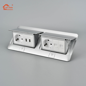 Presa Elettrica a Scomparsa con Coperchio Personalizzabile, Kit Prese da Pavimento Doppie a Scomparsa - Product Image 2