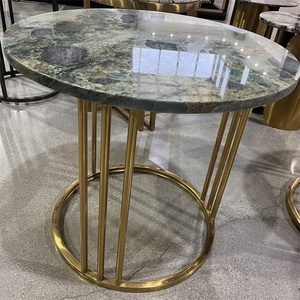 Tavolino da Caffè in Marmo Verde Smeraldo, Design di Alta Qualità, Marmo <span class=keywords><strong>Esotico</strong></span> di Lusso, <span class=keywords><strong>Arredamento</strong></span> Moderno in Pietra Naturale Personalizzato - Product Image 2
