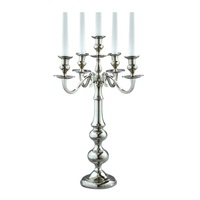 Candélabre en métal de conception nouvelle pour décoration de mariage pièce centrale en laiton or candélabre
