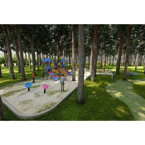 Conception de terrain de jeux pour adultes en plein air, ensemble de terrain de jeux pour enfants à l'école, parc forestier d'aventure - Product Image 6