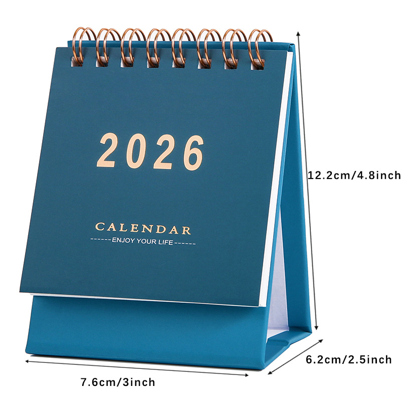 2026 stampa a caldo, formato piccolo, blu lago