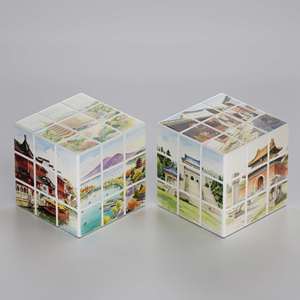 Cube Magique Publicitaire 3x3x3 Personnalisé avec Impression UV, Jouet Promotionnel OEM, Cube Photo Magique 3D, Porte-clés Intelligent - Product Image 3