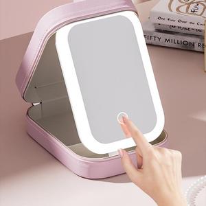 Espejo Cosmético Portátil con Luz, Recargable, con Caja de Almacenamiento, Descuento Mixto de Alta Calidad - Product Image 5