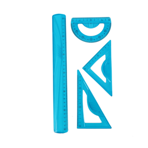 Sản Phẩm Mới Màu Sắc Lạ Mắt 4 Cái Mềm Gấp PVC Hình Học Linh Hoạt Toán Ruler <span class=keywords><strong>Set</strong></span> - Product Image 3