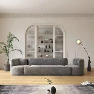 Juego de Bordone creativo moderno italiano, función giratoria, sofá Paradise con tela de fila recta de forma especial para sala de estar - Product Image 1