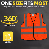 Gilet de sécurité réfléchissant avec poches, couleur fluorescente, coutures contrastées, prix usine de gros