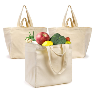 Sac de rangement en filet 100 % coton réutilisable avec poignée, sac fourre-tout portable et lavable pour la cuisine, pour le stockage des aliments et des légumes - Product Image 1