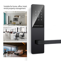 Serrure de porte d'entrée sans clé avec poignée Serrure intelligente à code électronique Clavier numérique d'hôtel Serrure de porte intelligente