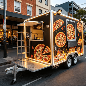 <b>Bbq</b> Trucks Trailer Full Equipment Truck Mobile Food Shop Outdoor Coffee Cart - Product Image 5