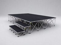 Scène mobile RK noire, super facile à monter, plateforme de scène pliable, podium en aluminium pour la location