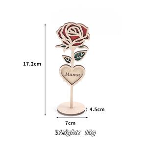 <span class=keywords><strong>Tavolo</strong></span> <span class=keywords><strong>in</strong></span> <span class=keywords><strong>legno</strong></span> autosostante con fiori tagliati al Laser e nome per la decorazione della casa segni <span class=keywords><strong>da</strong></span> parete e artigianato <span class=keywords><strong>in</strong></span> <span class=keywords><strong>legno</strong></span> scatola fatta a mano inclusa - Product Image 2